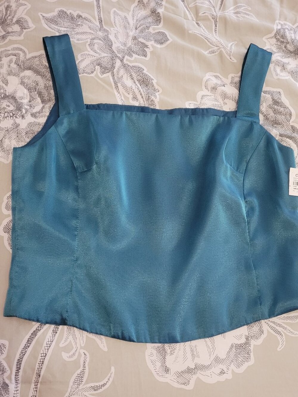 Beautiful VintageTeal Shimmery Dressy Sleeveless Blouse/Top Small-Medium NWT